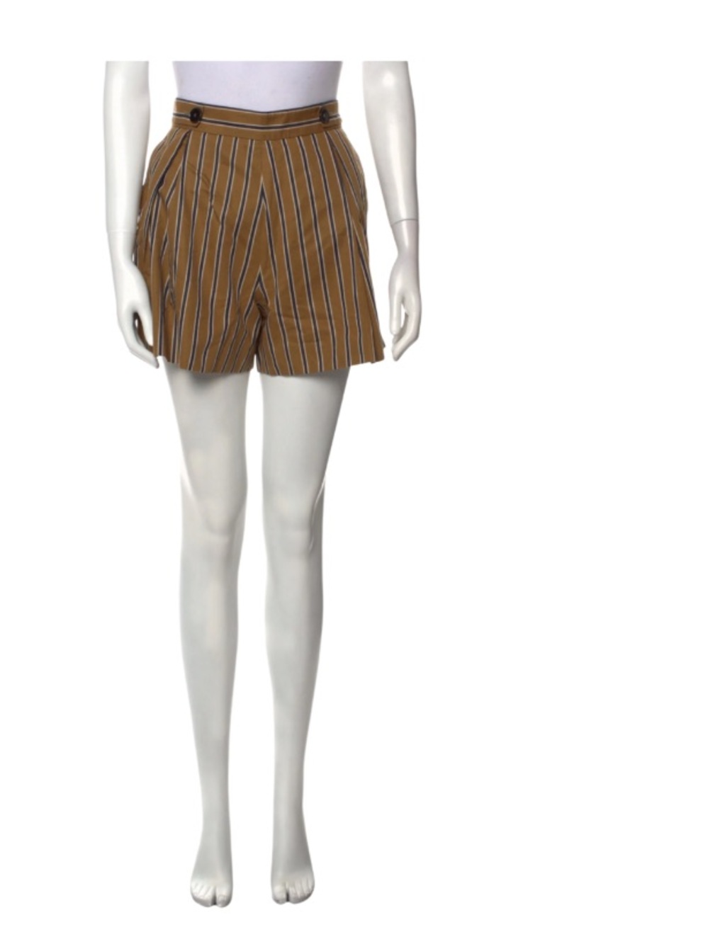 Sandro Pendy Striped Cotton Blend Shorts